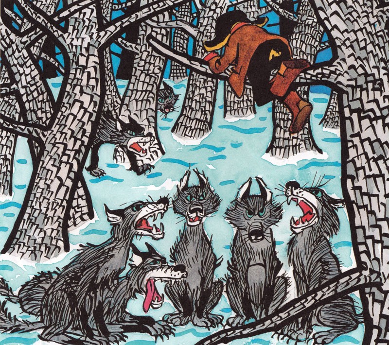 Волки ждут под деревом