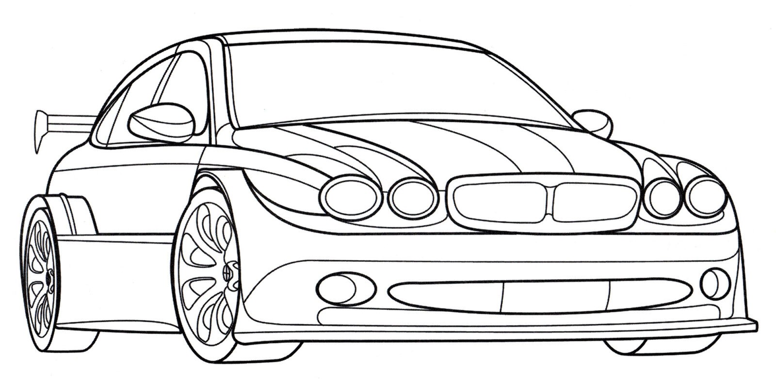 Раскраска Jaguar X-Type Racing